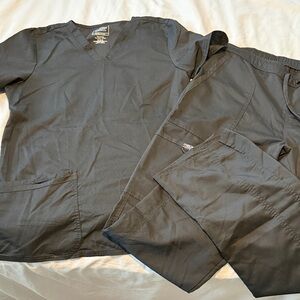 Cherokee Workwear Black V-Neck Medical Scrub Set